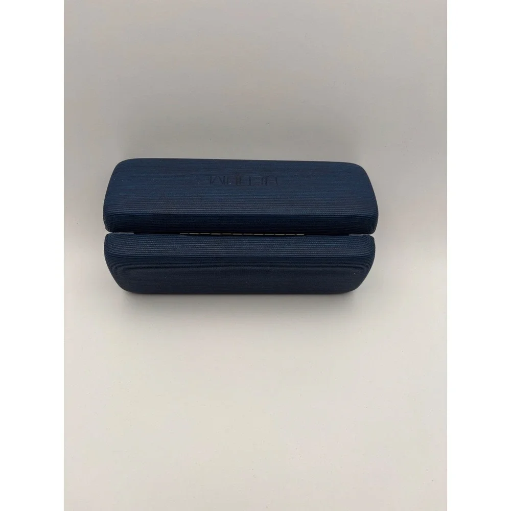 HELIUM Hard Eyeglass Case – Navy Blue Ribbed‎ Shell – Protective Glasses Case